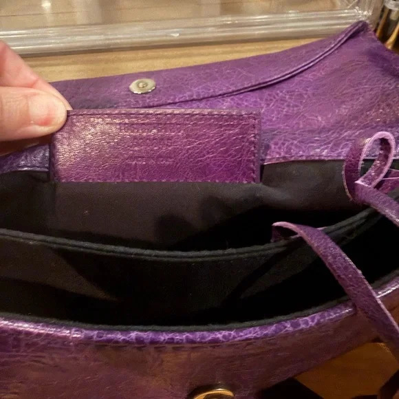 Balenciaga Purple Clutch with Giant Hardware - Picture 10 of 13